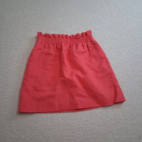 Dresses & Skirts - J. Crew cotton linen coral skirt minimalist quiet luxury preppy resort wear Sz 4